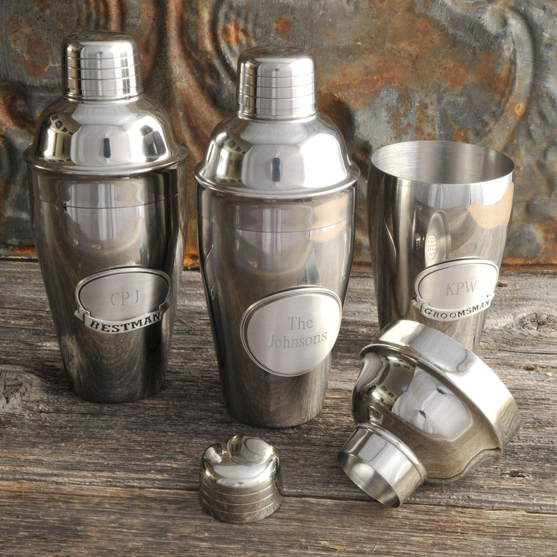 Personalized Mixologist Cocktail Shaker w/Pewter Medallion - - JDS