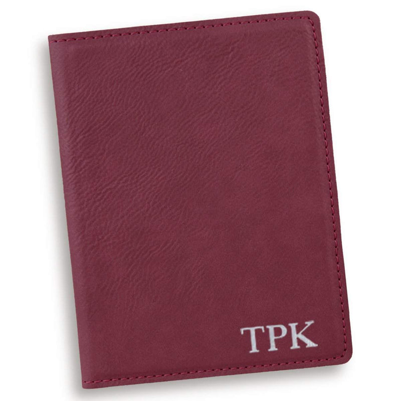 Personalized Rose Passport Holder - Silver - JDS