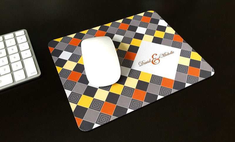 Personalized Mouse Pads - Checkerboard Design - Qualtry