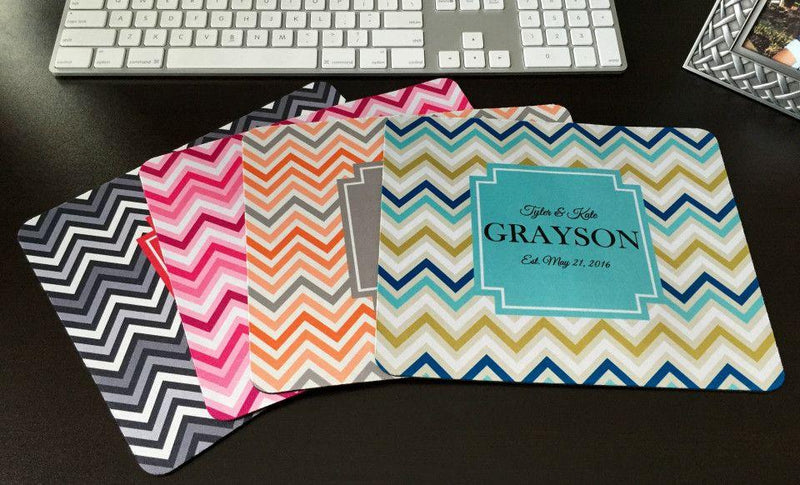 Personalized Mouse Pads - Chevron Design - Qualtry