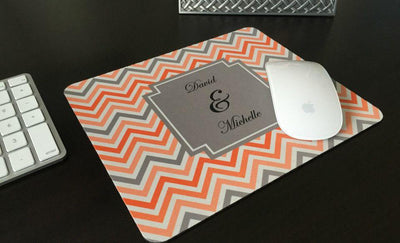 Personalized Mouse Pads - Chevron Design - Qualtry Personalized Gifts