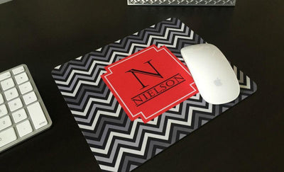 Personalized Mouse Pads - Chevron Design - Qualtry