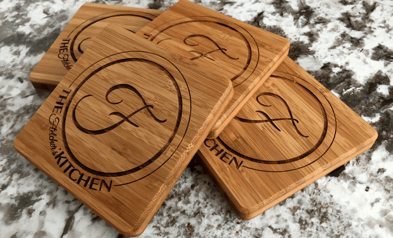 Personalized Thick Bamboo Coasters – Set of 4! – 5 Amazing Designs! - Qualtry