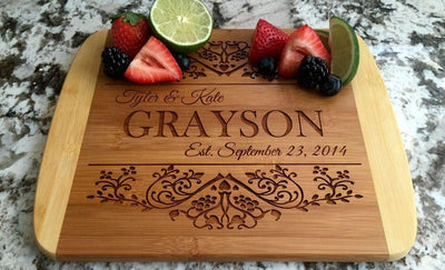 Corporate Gift Item - 8.5x11 Two Tone Cutting Board (Rounded Edge)