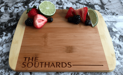 Personalized Cutting Board 8.5x11 (Rounded Edge) Bamboo – 12 Designs - Qualtry