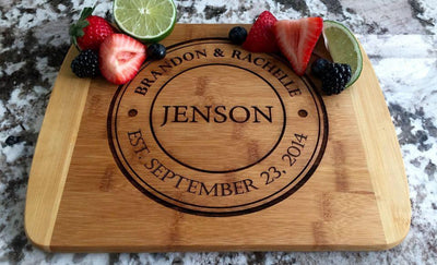 Corporate Gift Item - 8.5x11 Two Tone Cutting Board (Rounded Edge)