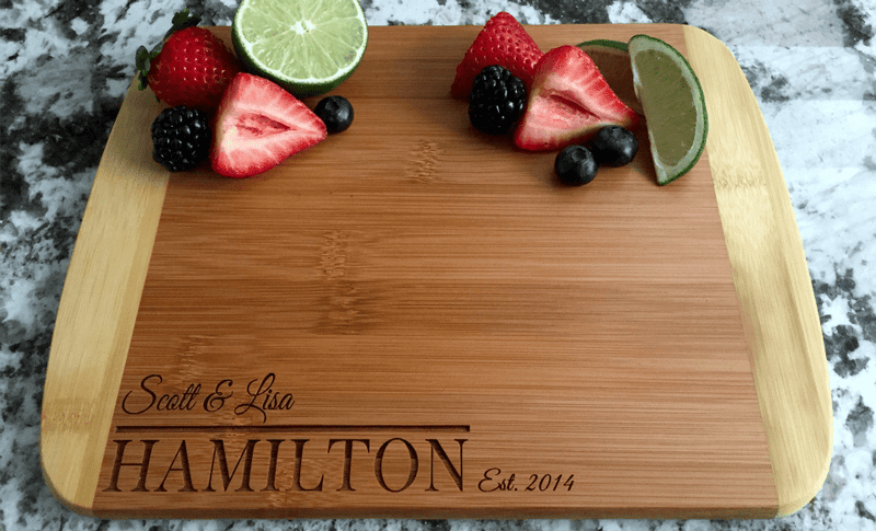 Corporate Gift Item - 8.5x11 Two Tone Cutting Board (Rounded Edge)