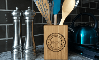 Academy Mortgage Bamboo Utensil Holder-FREE SHIP