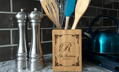 Corporate Gift Item - Bamboo Kitchen Utensil Holder