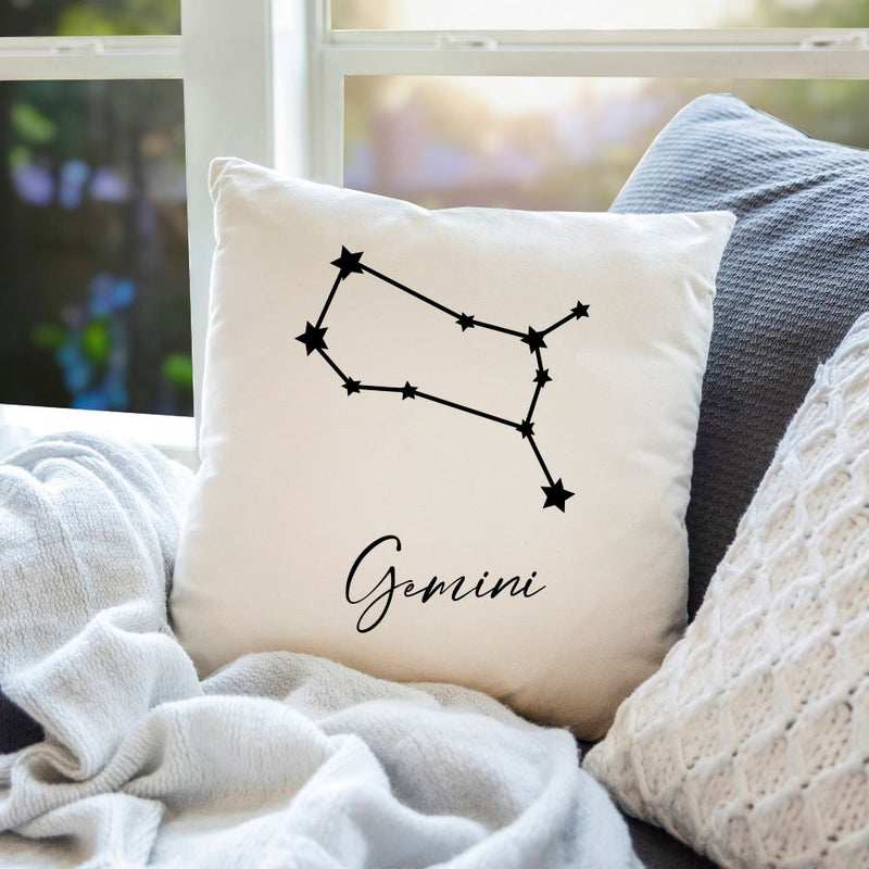 Personalized Zodiac Sign Throw Pillow