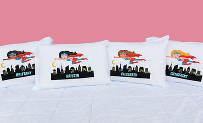 Personalized Girl Superhero Pillowcases
