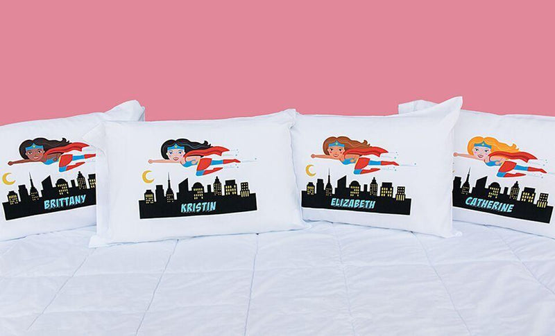 Personalized Girl Superhero Pillowcases
