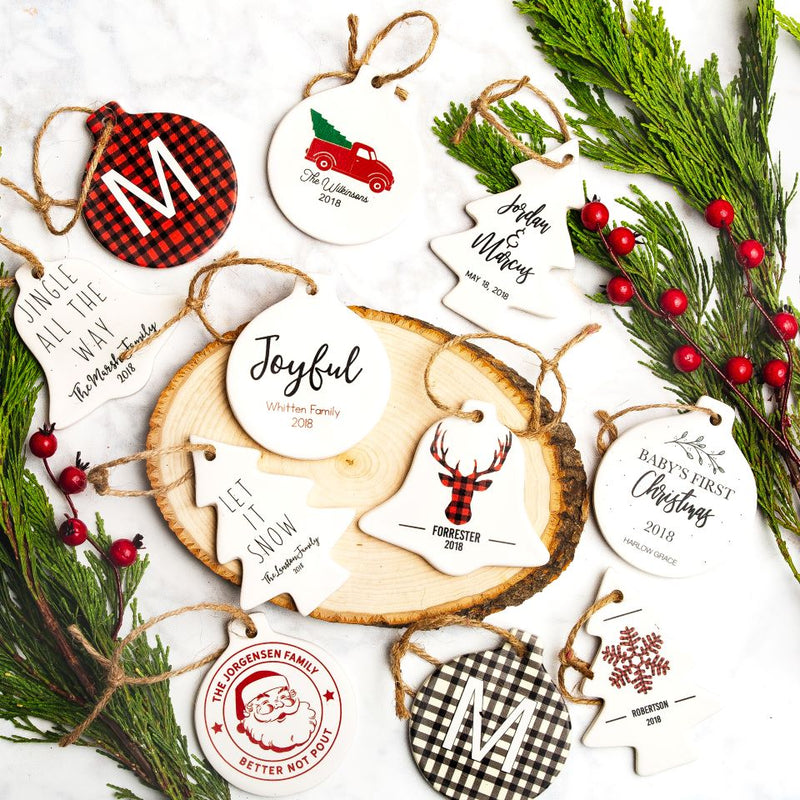 Personalized Porcelain Christmas Ornaments