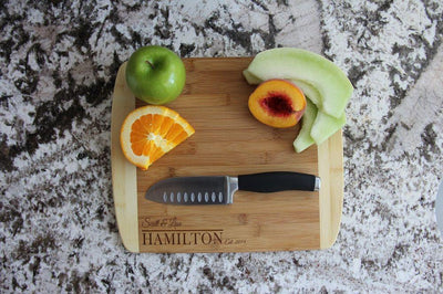 Personalized Bamboo Cutting Board 11x14 (Rounded Edge) – 12 Designs