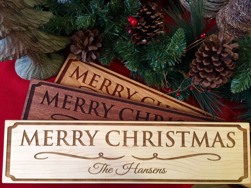 Personalized Christmas Signs – 3 Wood Choices, 3 Designs!