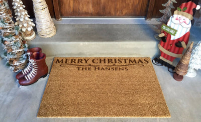 Personalized Christmas Door Mats – 2 Shapes, 2 Designs! - Qualtry Personalized Gifts