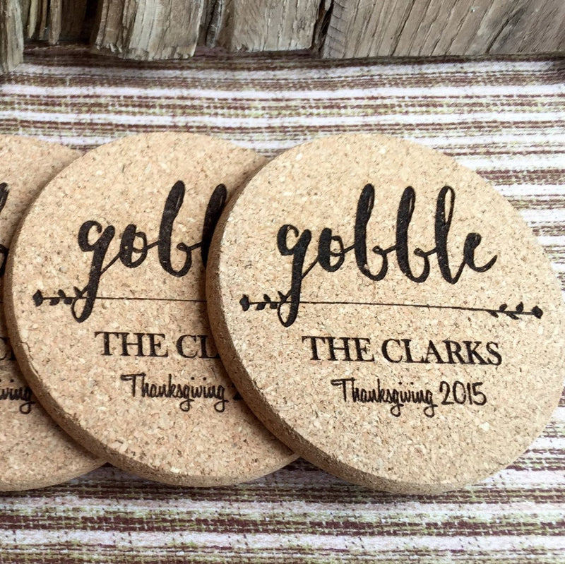 Personalized Thanksgiving Coasters