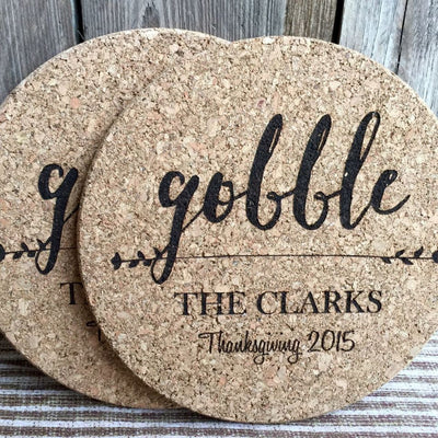 Personalized Large Thanksgiving Hot Pad (1 Pad) - 6 Amazing Designs