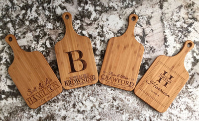 Re/Max Prestige Personalized Handled Bamboo Serving Boards - Free Shipping
