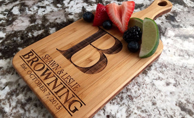 Personalized Handled Bamboo Serving Boards! 8 Amazing Designs! - Qualtry