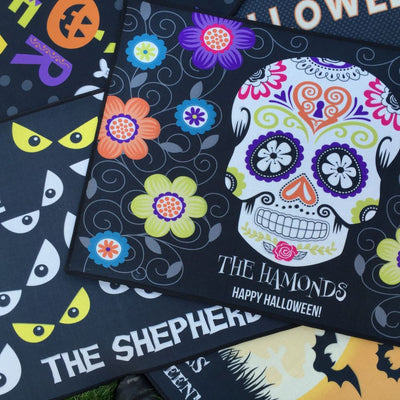 Personalized Large Halloween Door Mats