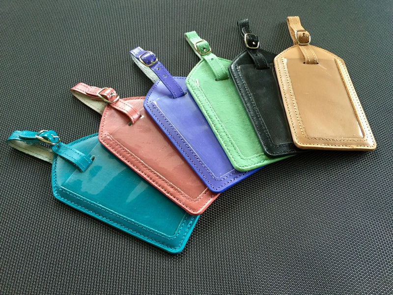 Genuine Leather Luggage Tag Cases