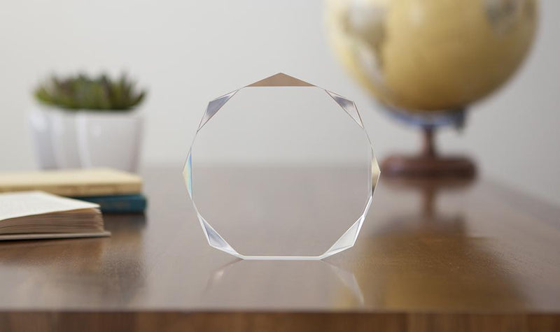 Corporate Gift Item - Custom Acrylic Octagon Bevel Award