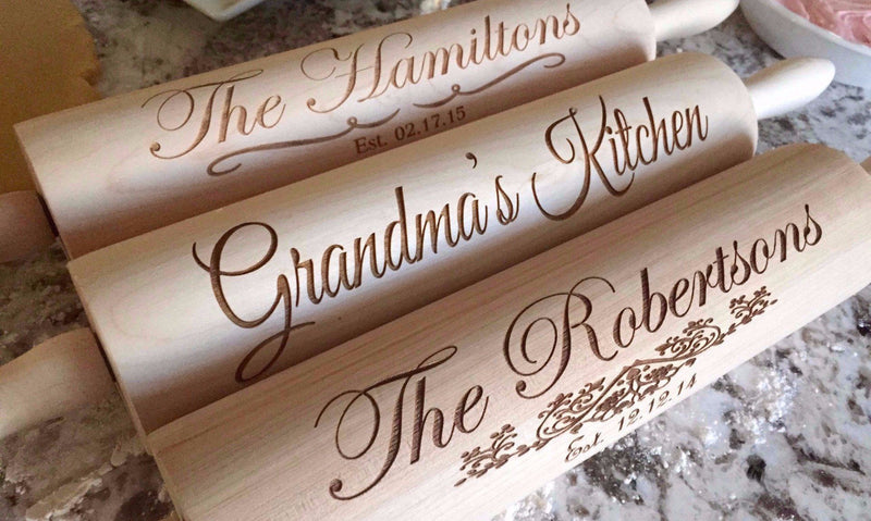Personalized Rolling Pins - 5 Designs! - Qualtry Personalized Gifts