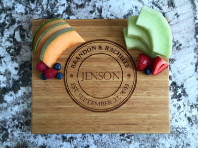 Qualtry Personalized Cutting Board 11x13 Bamboo - 11 Designs!