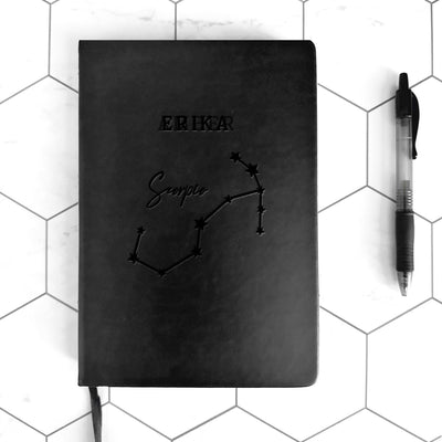 Personalized Leather Journals - Zodiac
