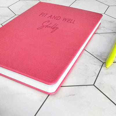 Personalized Leather Dot Journals - Fitness