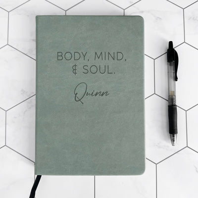 Personalized Leather Dot Journals - Fitness