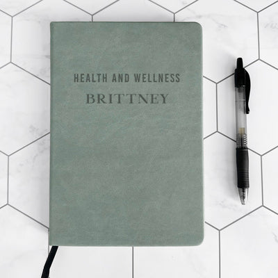 Personalized Leather Dot Journals - Fitness