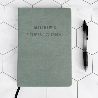 Personalized Leather Dot Journals - Fitness