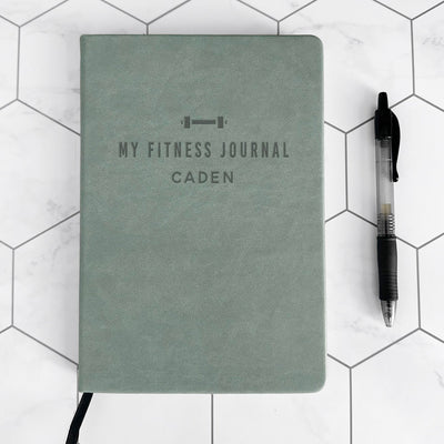 Personalized Leather Dot Journals - Fitness