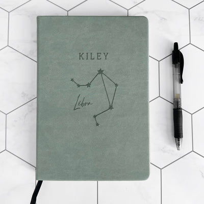 Personalized Leather Dot Journals - Zodiac