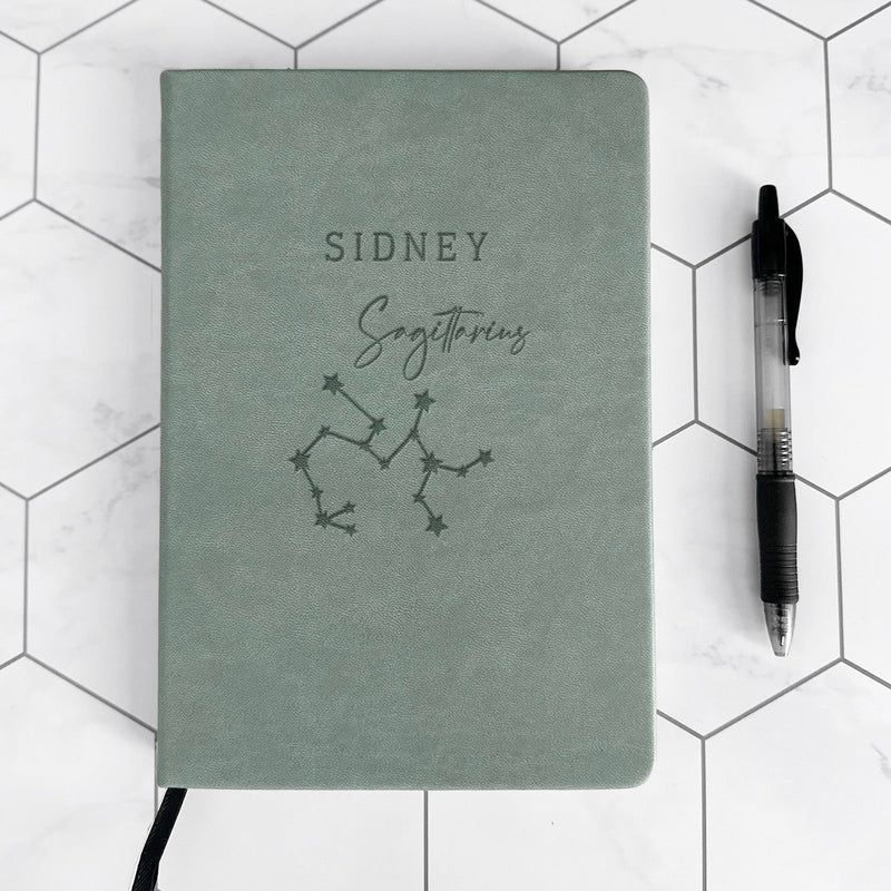 Personalized Leather Dot Journals - Zodiac