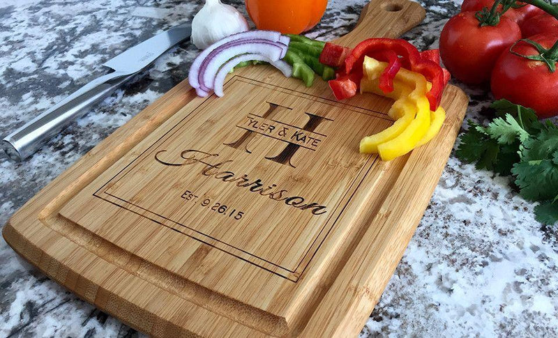 Academy Mortgage Personalized Large Handled Cutting board with Juice Grooves-FREE SHIP