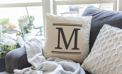 Monogram Throw Pillow Covers (Customized with initial)