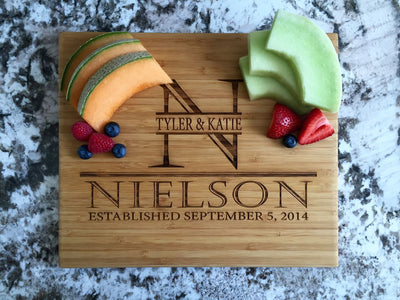 First Colony Mortgage Personalized Cutting Board 11x13 Bamboo
