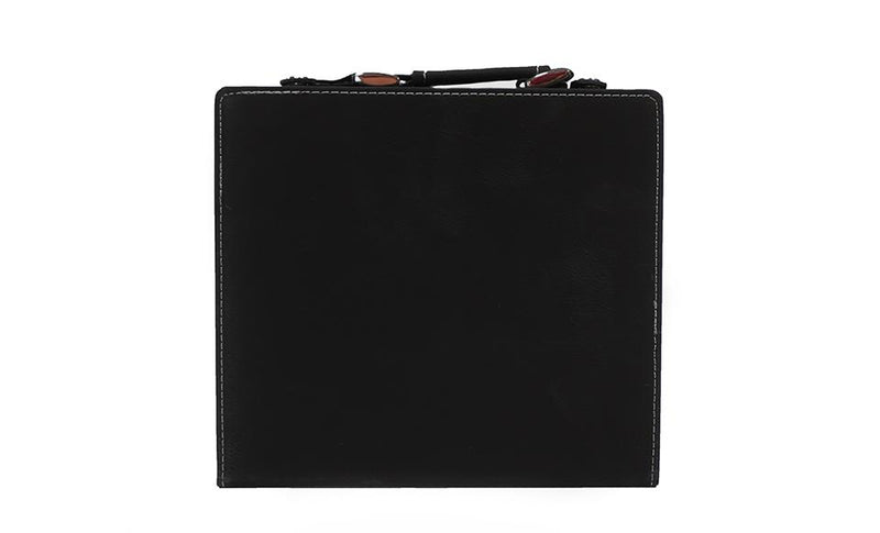 Personalized Black Faux Leather 100 Chip Poker Set