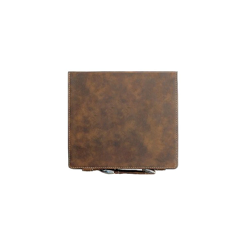 Personalized Rustic Faux Leather 100 Chip Poker Set