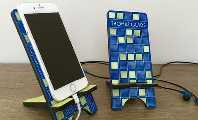 Personalized Cell Phone Stands - Geometric Shapes