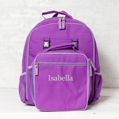 Personalized Lunch Bag and Backpack Combination