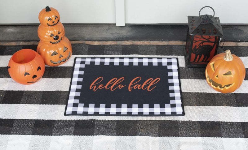 Personalized Hello Fall Autumn Door Mats
