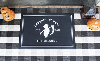 Personalized Creepin' It Real Halloween Door Mats