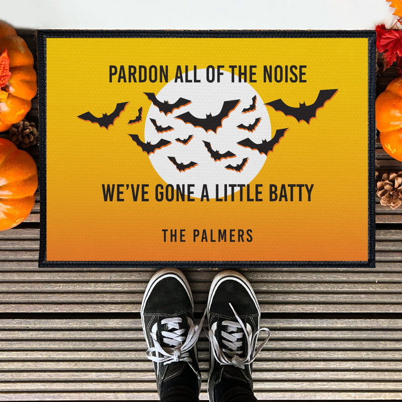 Personalized Gone Batty Halloween Door Mats
