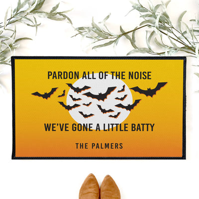 Personalized Gone Batty Halloween Door Mats