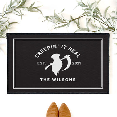 Personalized Creepin' It Real Halloween Door Mats