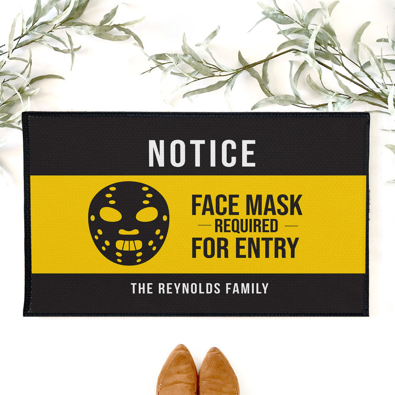 Personalized Halloween Mask Door Mats